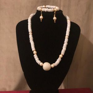 3 Pcs African beads- necklace, bracelet, earrings